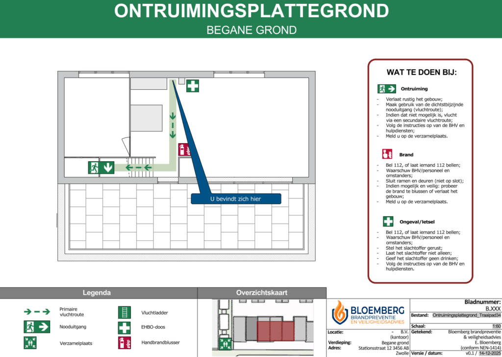 Ontruimingsplattegronden blad 1